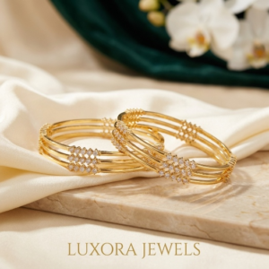 luxora elegant gold plated bangle set